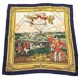 80 Vintage Pierre Cardin Paris Silk Scarf Captain Hennessy Print